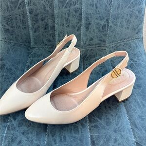 Gianni Bini Cream Slingback Heels